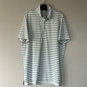 RLX Ralph Lauren performance golf polo XL - white w/ green & gray stripes